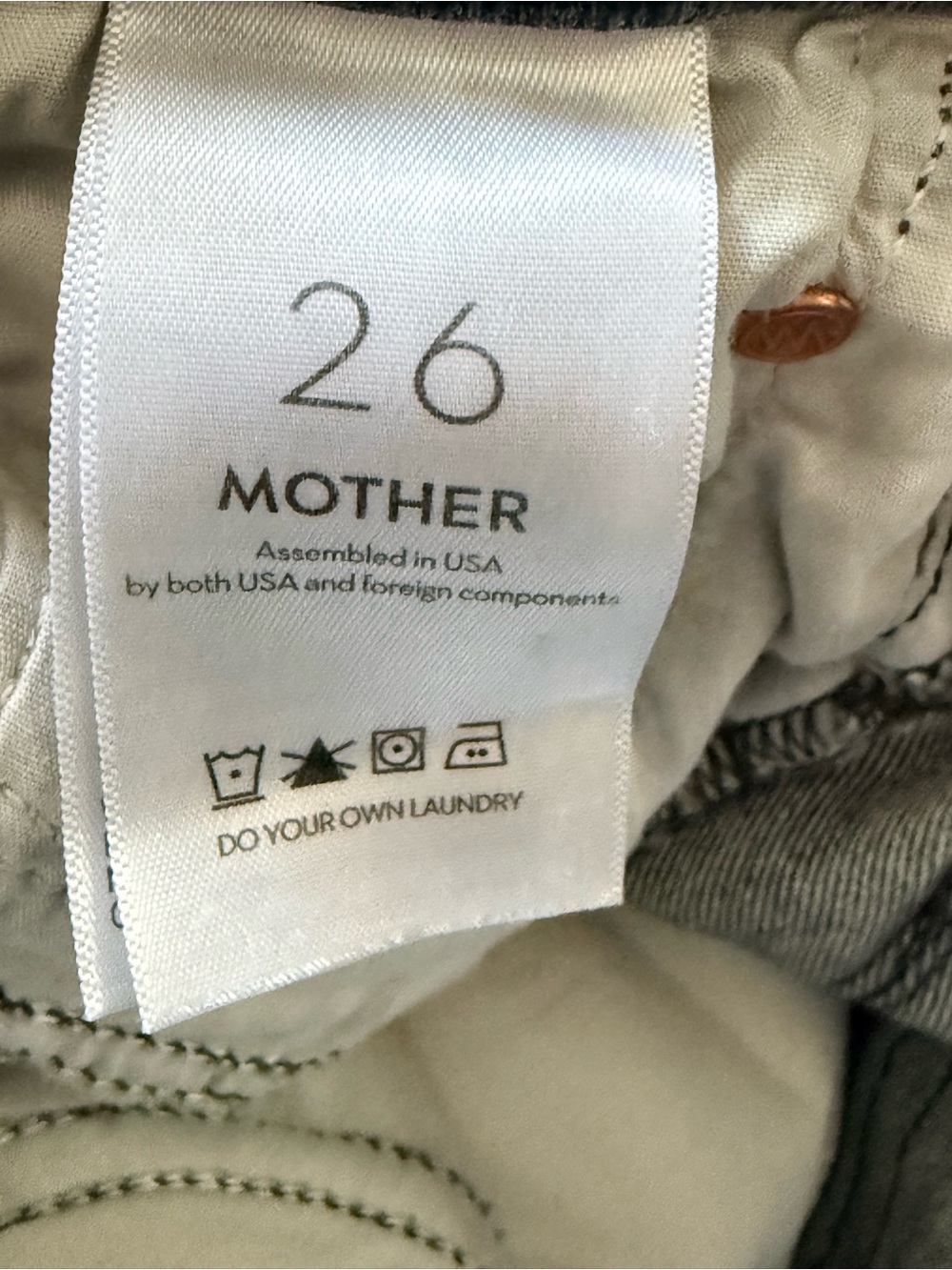 MOTHER THE TOMCAT ANKLE JEANS X MARKS THE SPOT Size 26 - Picture 10 of 12